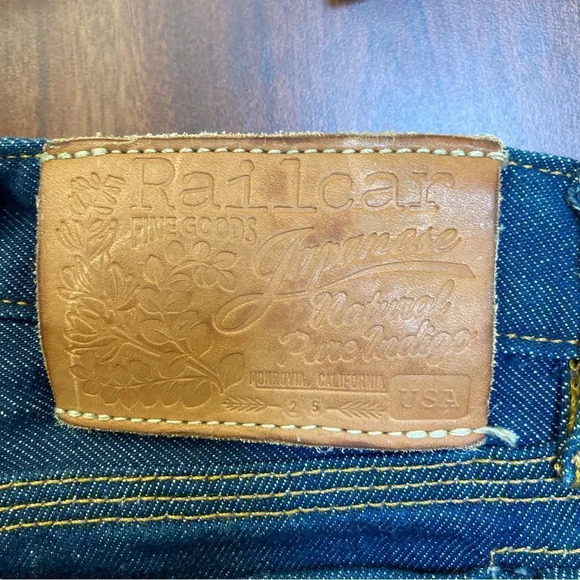 RAILCAR Fine Goods Tapered Jeans Raw Selvedge Size 25 - Picture 7 of 9